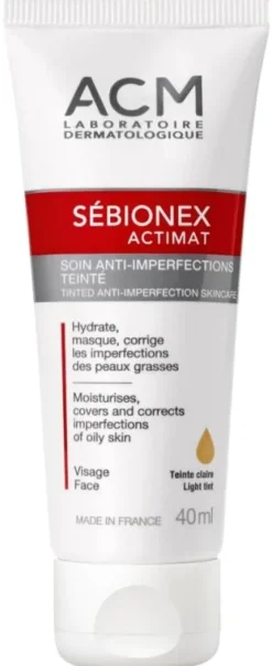 Sébionex Actimat soin anti-imperfections teinte claire ACM - tube de 40ml