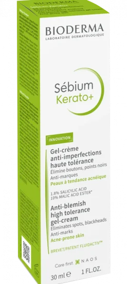 Sébium Kerato+ gel crème anti-imperfections Bioderma - tube de 30ml