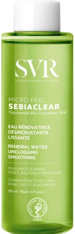 Sebiaclear Micro-Peel peaux sensibles à tendance acnéique SVR - flacon de 150 ml