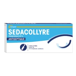 Sedacollyre antiseptique collyre Cooper - 10 récipients unidoses