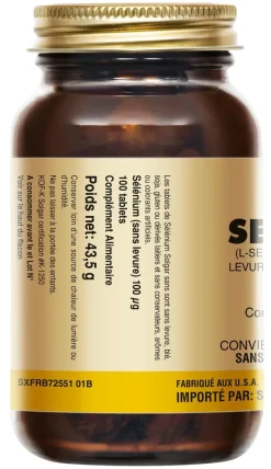Selenium 100 µg Solgar - boîte de 100 comprimés