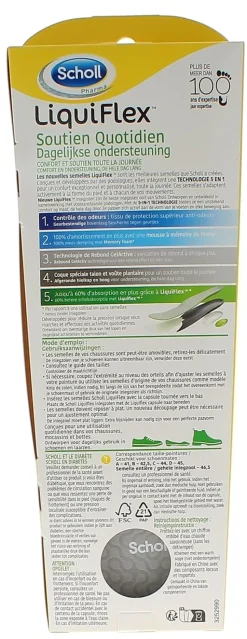 Semelle Liquiflex soutien quotidien Scholl - 1 paire de semelles