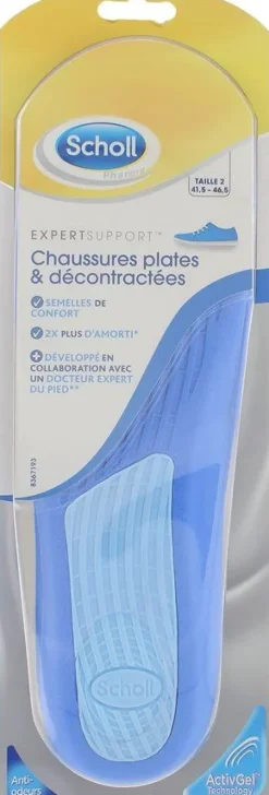 Semelles chaussures plates et décontractées taille 2 Scholl - une paire