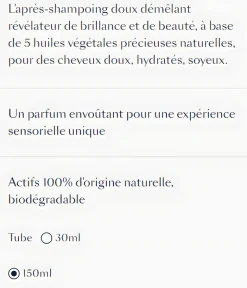 5 sens baume démêlant sublimateur Rene Furterer - tube de 150 ml