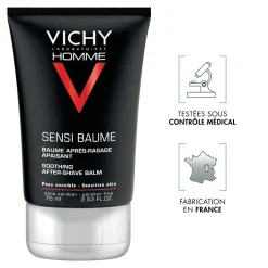 Sensi baume baume après-rasage apaisant Vichy homme - tube de 75 ml