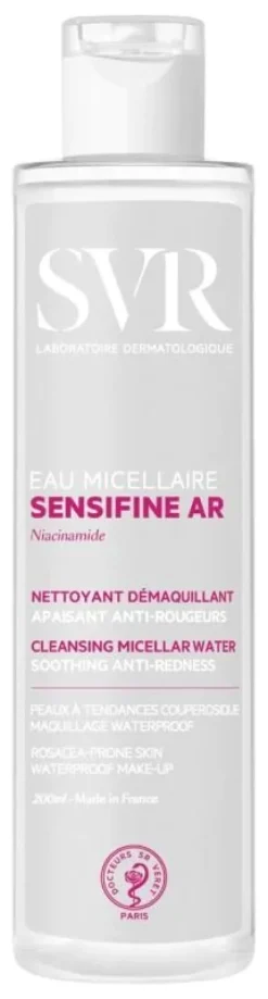 Sensifine AR eau micellaire peaux sensibles à rougeurs SVR