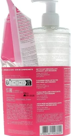 Sensifine AR eau micellaire peaux sensibles à rougeurs SVR - flacon-pompe de 400ml + recharge