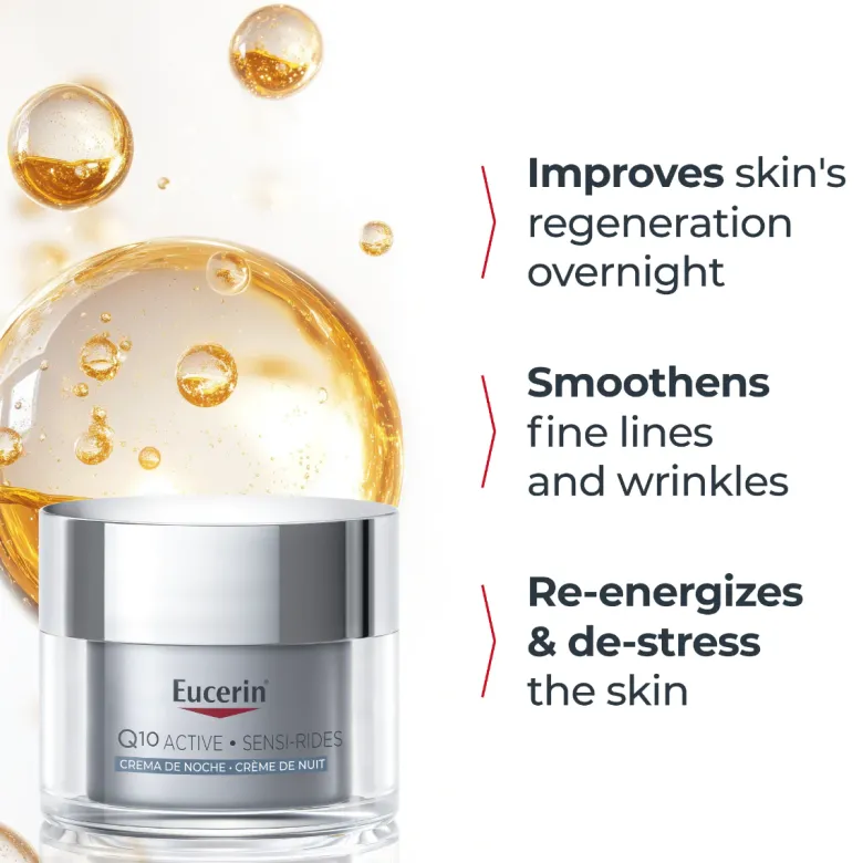 Sensi-rides crème de nuit peau sensible Eucerin - pot de 50ml