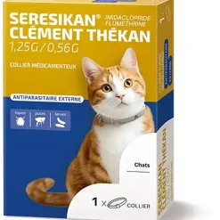 Seresikan collier antiparasitaire externe chat Clément Thékan - boite de 1 collier