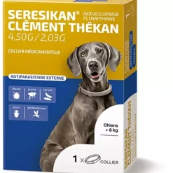 Seresikan collier antiparasitaire externe grand chien + de 8kg Clément Thékan - boite de 1 collier