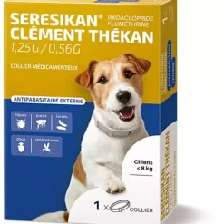 Seresikan collier antiparasitaire externe petit chien - de 8kg Clément Thékan - boite de 1 collier