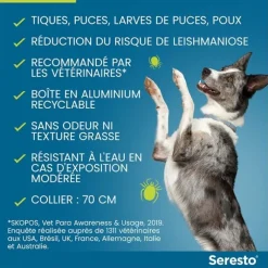 Seresto collier antiparasitaire grands chiens Elanco – 1 collier