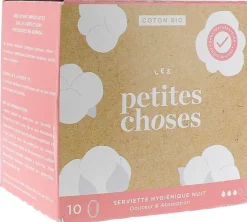 Serviette Hygiénique Nuit Bio Les Petites Choses - boîte de 10 serviettes