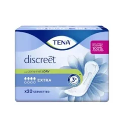 Serviettes hygiéniques discreet extra Tena - 20 serviettes