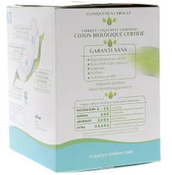 Serviettes hygiéniques nuit flux extra Organyc - boite de 7 serviettes