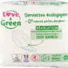 Serviettes hypoallergéniques Super Love & Green - sachet de 12 serviettes