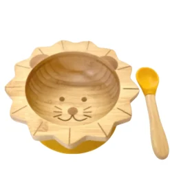 Set de repas bébé lion Cap bamboo - boîte de 2 produits