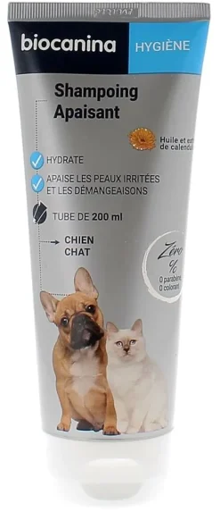 Shampoing apaisant chien et chat Biocanina - tube de 200 ml
