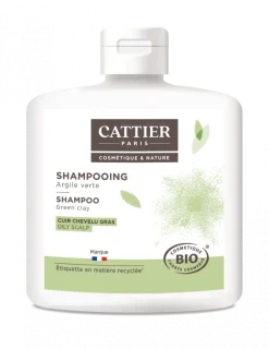 Shampoing Argile Verte Bio (cuir chevelu gras) Cattier - flacon 250 ml