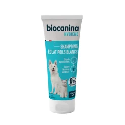 Shampoing éclat poils blancs chien et chat Biocanina - tube de 200 ml