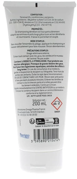 Shampoing démêlant chiens et chats Clément Thékan - tube de 200 ml