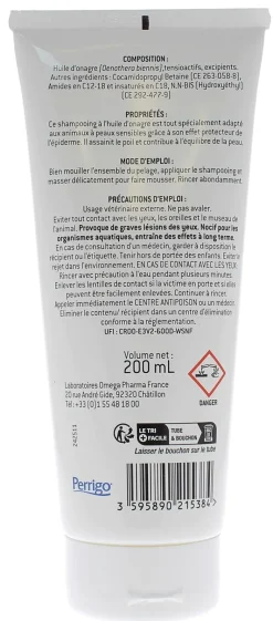 Shampoing peaux sensibles chiens et chats Clément Thékan - tube de 200 ml