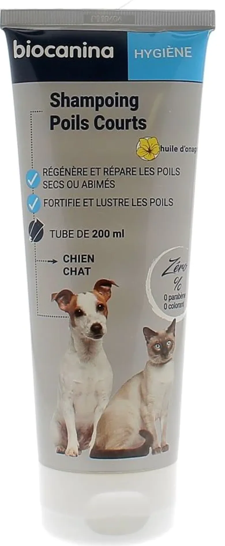 Shampoing poils courts chien et chat Biocanina - tube de 200 ml