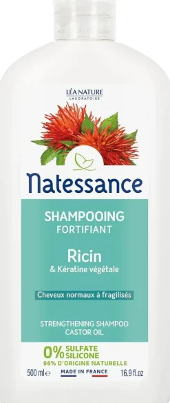 Shampooing bio fortifiant ricin Natessance - flacon de 500ml
