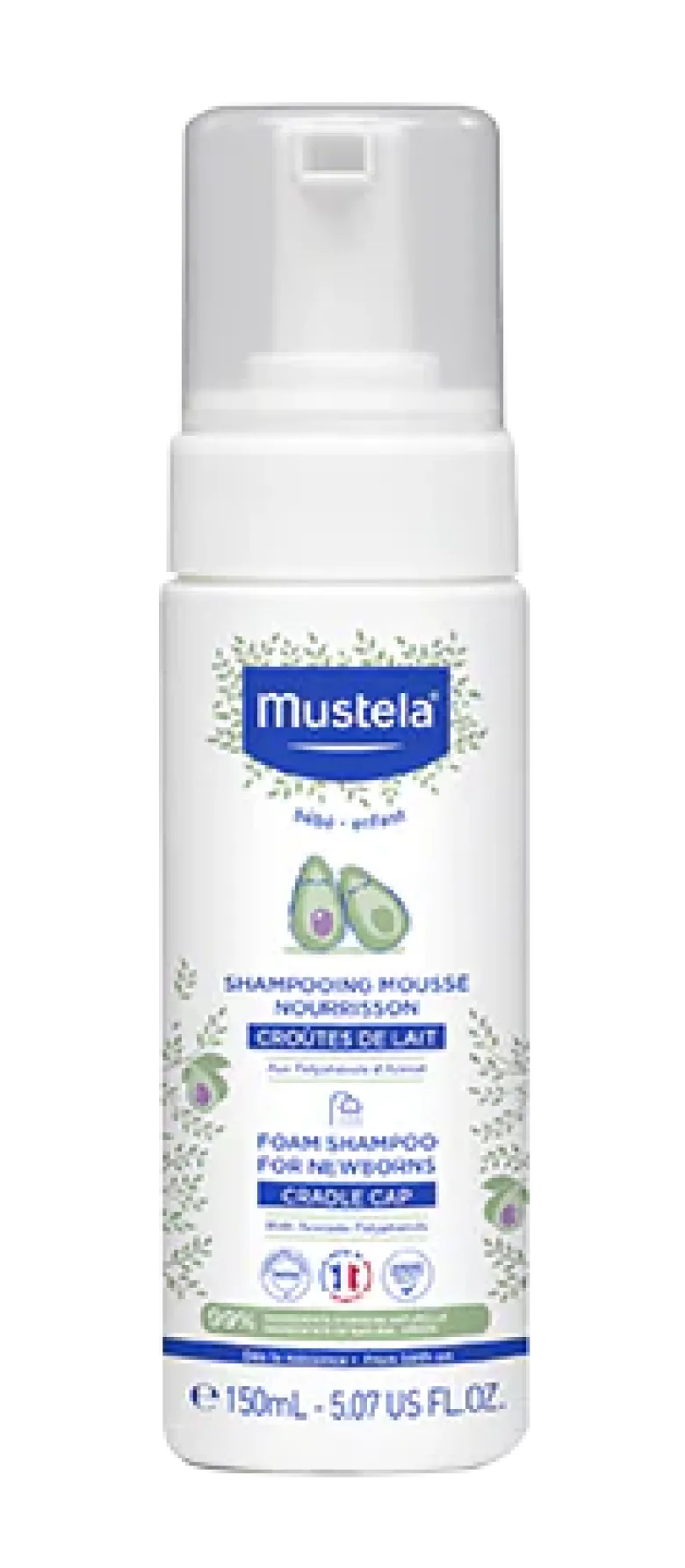 Shampooing mousse nourrisson Mustela - flacon de 150 ml