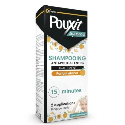 Shampooing parfum abricot anti-poux et lentes Pouxit - flacon de 200ml