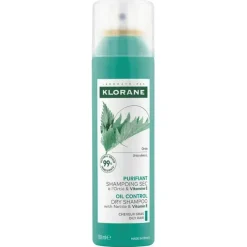 Shampooing sec à l'Ortie purifiant cheveux gras Klorane - Spray de 150ml