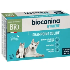 Shampooing solide chiens et chats dès 1kg Biocanina - pain de 100g