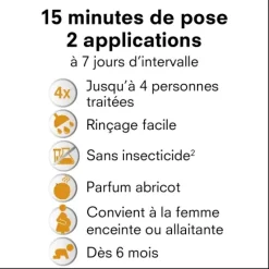 Shampooing traitant anti-poux & lentes parfum abricot Pouxit - lot de 2 flacons de 200ml Offre Spéciale