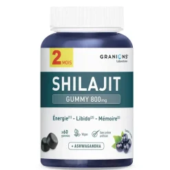 Shilajit gummy 800mg goût cassis Granions - pot de 60 gommes