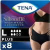 Silhouette plus slips absorbants taille L basse noir Tena - sachet de 8 slips