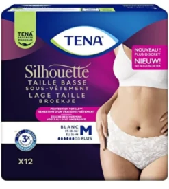 Silhouette plus slips absorbants taille M basse blanc Tena - sachet de 12 slips