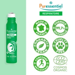 Sinus express aux 6 huiles essentielles bio Puressentiel - roll-on de 6ml