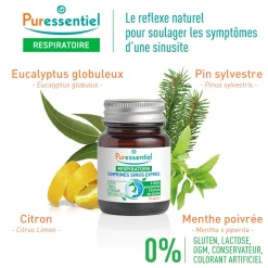Sinus express aux huiles essentielles bio Puressentiel - boîte de 15 comprimés