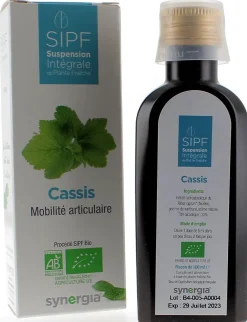 SIPF Cassis bio Synergia - flacon de 100ml