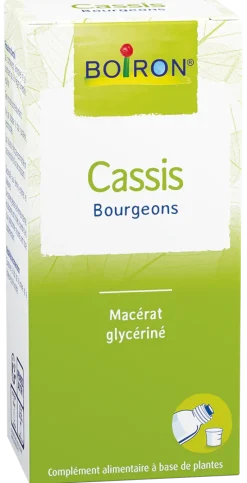Sirop CASSIS Bourgeons Macérat Glycériné Allergie, Hypotension BOIRON - flacon de 60 ml