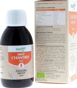 Sirop des Chantres bio Herbalgem – flacon 150 ml