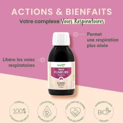 Sirop des fumeurs bio Herbalgem - flacon de 150 ml + gommes gorge offertes