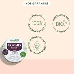 Sirop des fumeurs bio Herbalgem - flacon de 150 ml + gommes gorge offertes