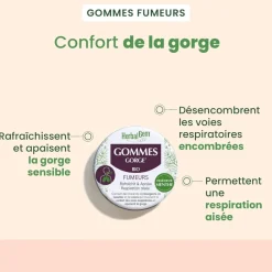 Sirop des fumeurs bio Herbalgem - flacon de 150 ml + gommes gorge offertes