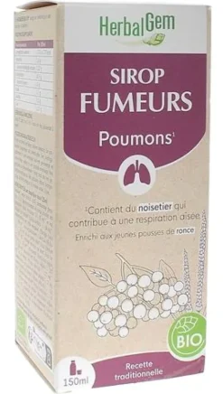 Sirop des fumeurs bio Herbalgem - flacon de 150 ml
