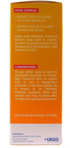 Sirop enfant toux sèche et grasse goût fruits rouges Alvityl - flacon de 150ml
