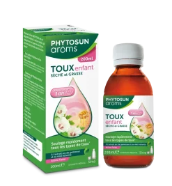 Sirop toux enfants arôme fraise Phytosun Arôms - flacon de 200ml