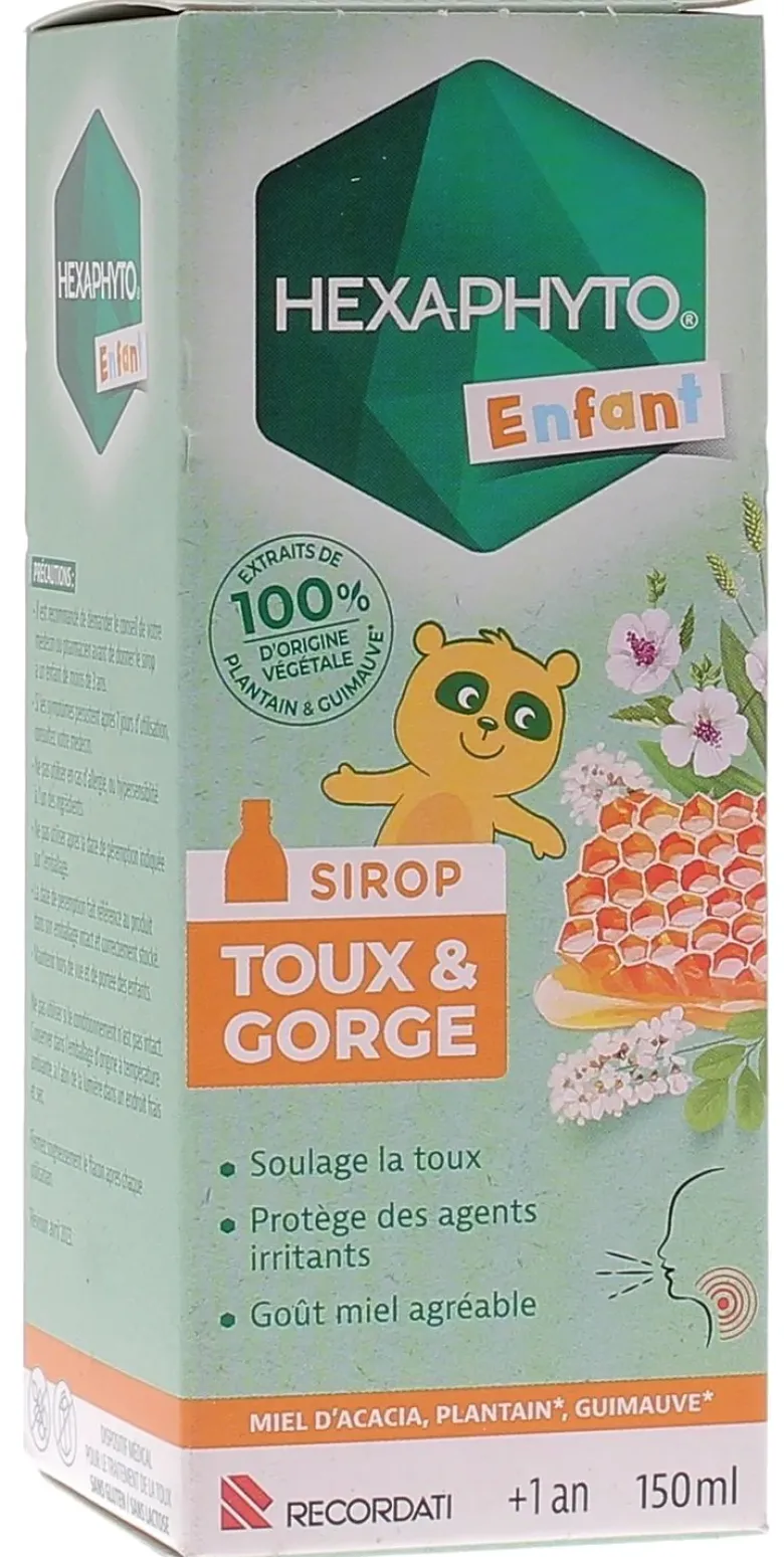 Sirop toux et gorge enfant Hexaphyto - flacon de 150ml