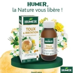 Sirop toux et irritation goût miel Humer - flacon de 100ml