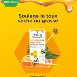 Sirop toux et mal de gorge Zarbeil - flacon de 150ml